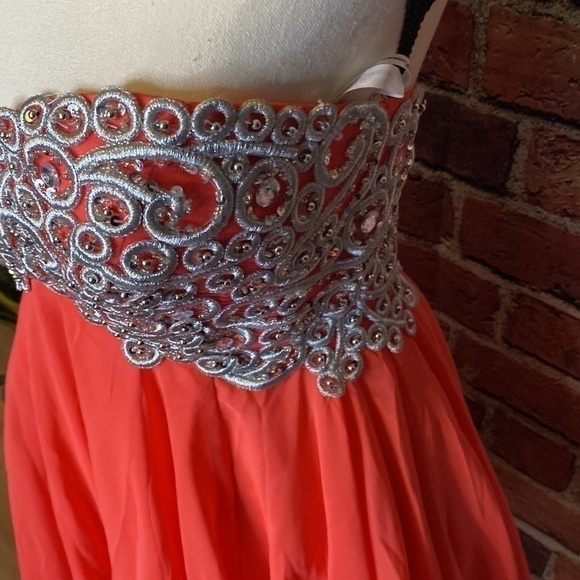 Rianna Couture Beaded taffeta-underlay Prom Homecoming bridesmaid Dress Size 6 - Picture 11 of 16